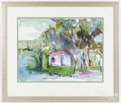 WATERCOLOR LANDSCAPE OF A WATE