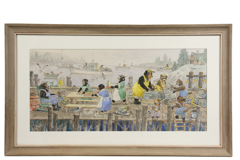 WATERCOLOR - 'Lew's Wharf' by