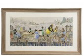 WATERCOLOR - 'Lew's Wharf' by