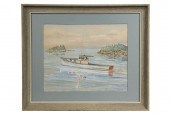 WATERCOLOR - Lobster Boat Sett