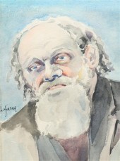 Watercolor, Louis Hirsch (Amer