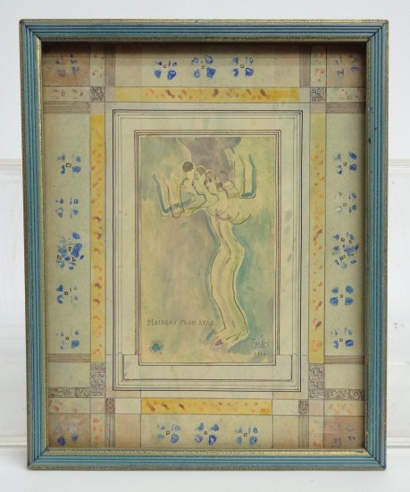 Watercolor ''Maidens From Afar''