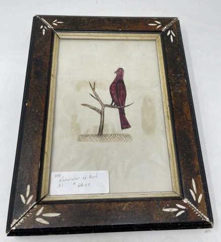 WATERCOLOR OF BIRD BIRD ON TWIG,