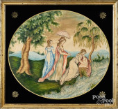 WATERCOLOR OF MOSES BEING FOUN
