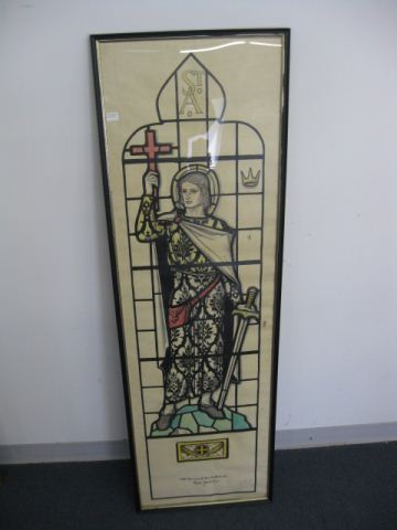 Watercolor of St. Andrew style of a