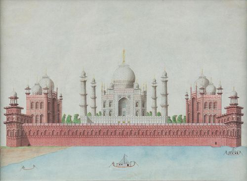 WATERCOLOR OF THE TAJ MAHAL, 19TH