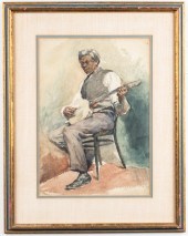 WATERCOLOR ON PAPER, "BANJO PL