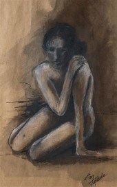 Watercolor on paper by Margari