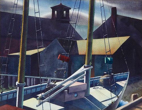 WATERCOLOR ON PAPER "DOCKED