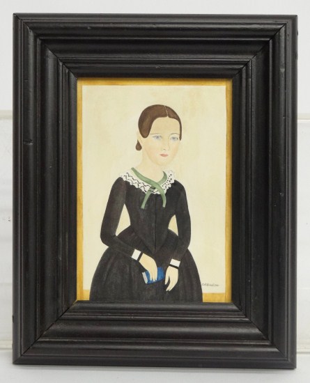 Watercolor on paper ''Girl in a