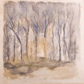 WATERCOLOR ON PAPER LANDSCAPE,