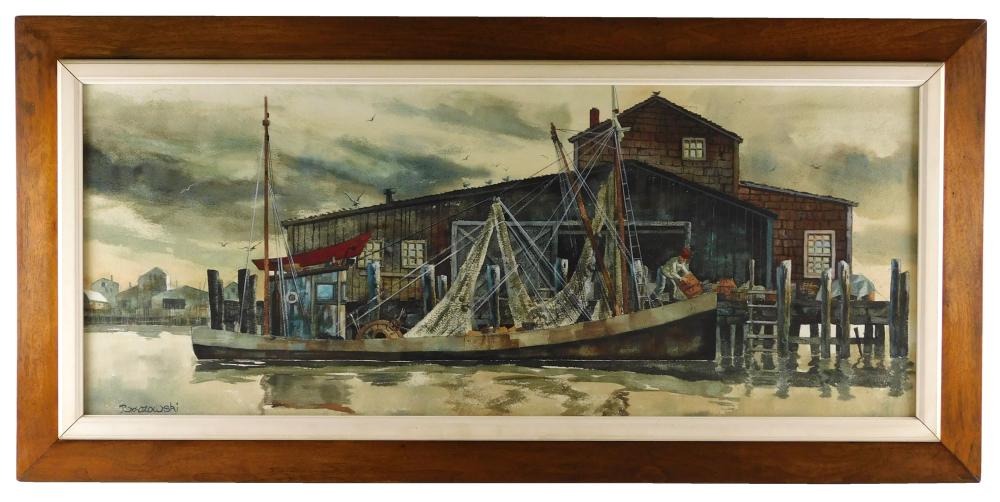 WATERCOLOR ON PAPER, MARITIME SCENE
