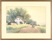 Watercolor painting of a rural