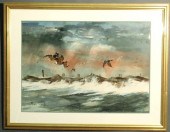 Watercolor painting of canvasb