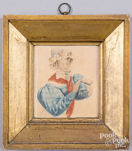 WATERCOLOR PORTRAIT OF A WOMAN