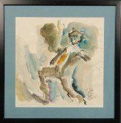 Watercolor portrait of signer
