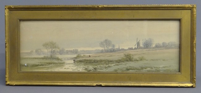 Watercolor signed and dated