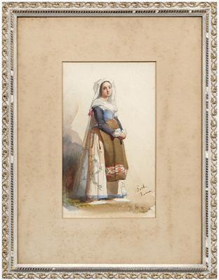 Watercolor signed &quot;Bock&quot;,