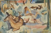 Watercolor Signed "Wilm Braun"