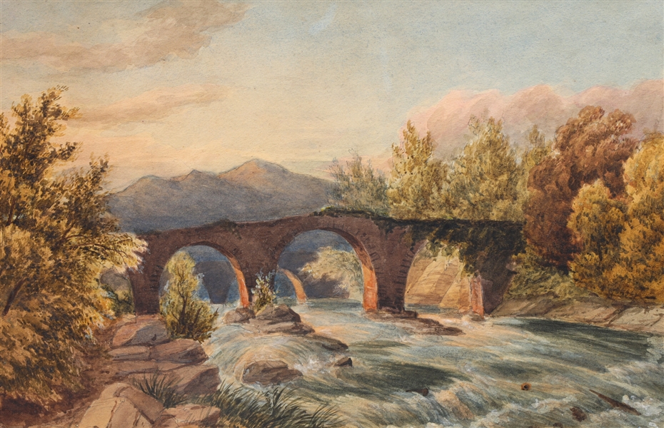 Watercolor southwest river