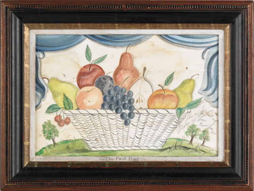 Watercolor still life of a fruit