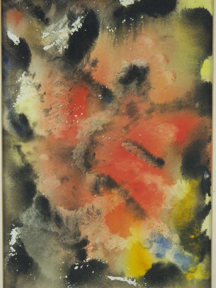 WATERCOLOR - Titled 'Red Tide Pool'