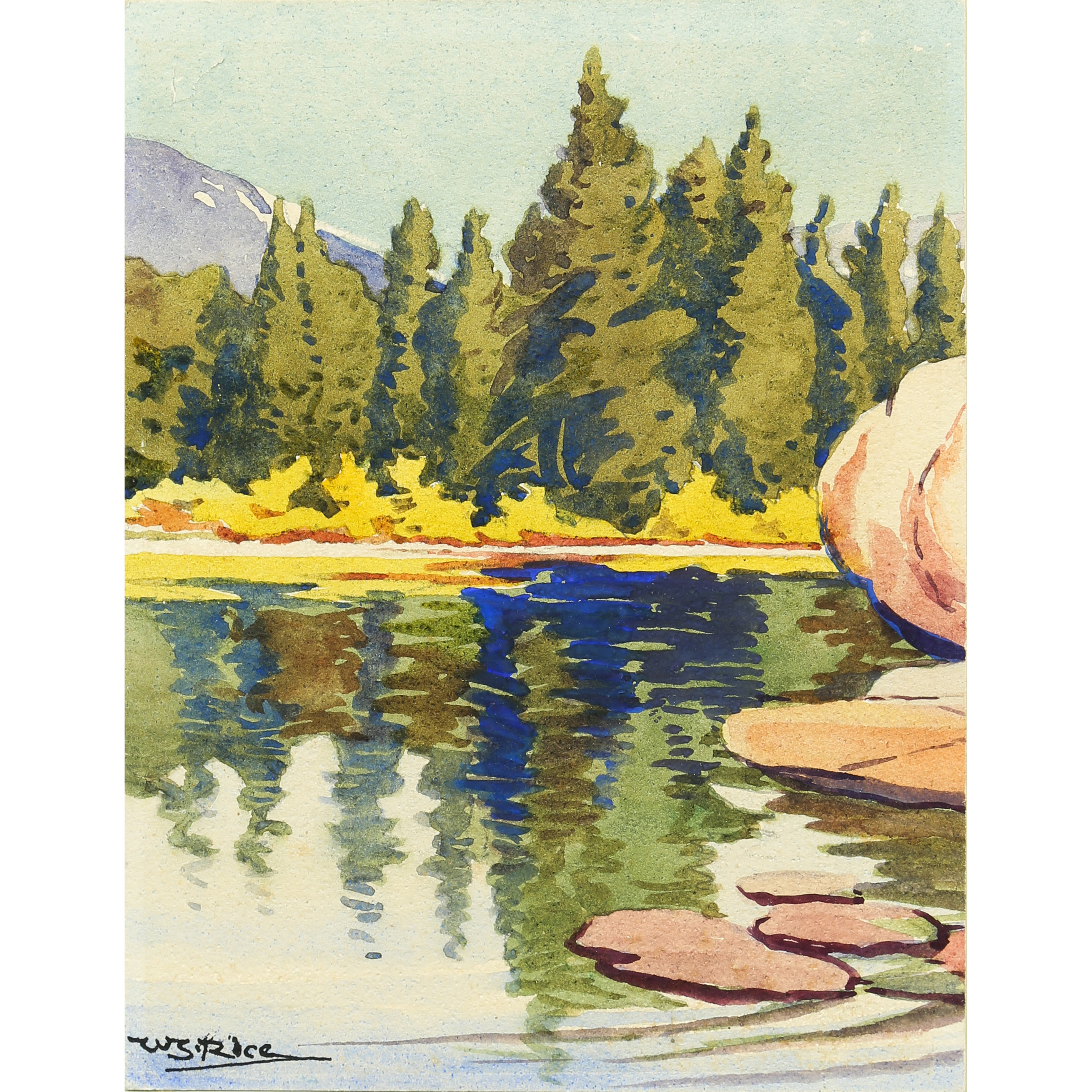 WATERCOLOR, WILLIAM SELTZER RICE