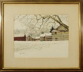 Watercolor winter landscape pa