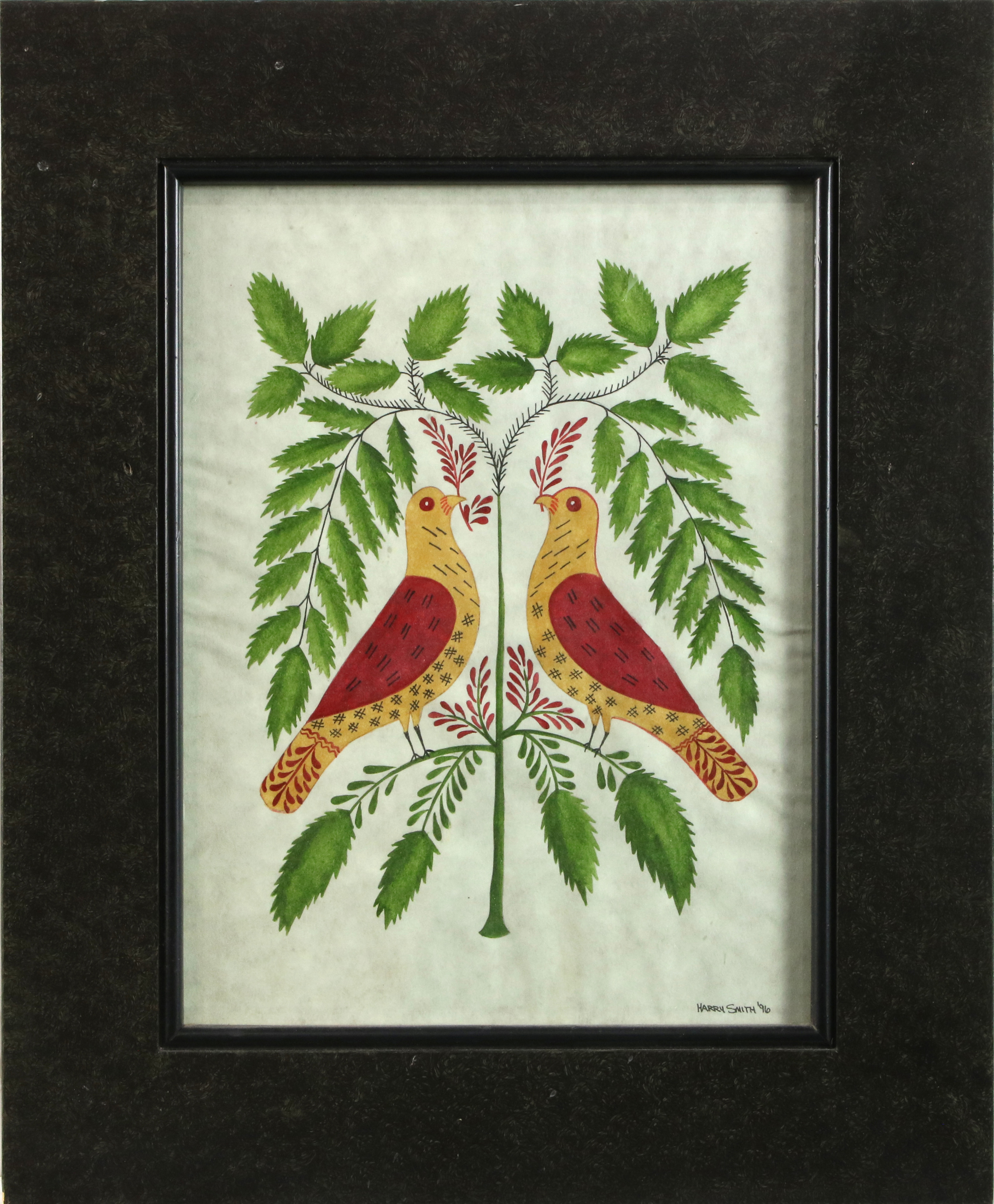 WATERCOLORS, LOVE BIRDS (lot of
