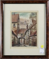 WATERCOLORS, VILLAGE SCENES (l