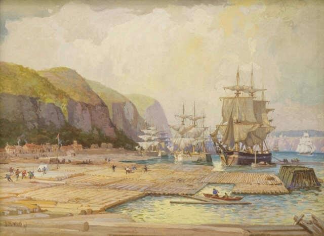 WATERCOLOUR OF QUEBEC CITY, J.D.