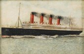 WATERCOLOUR, R.M.S. AQUITANIA,