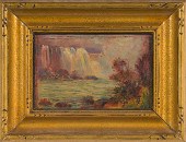 Waterfall by Owen Staples Oil