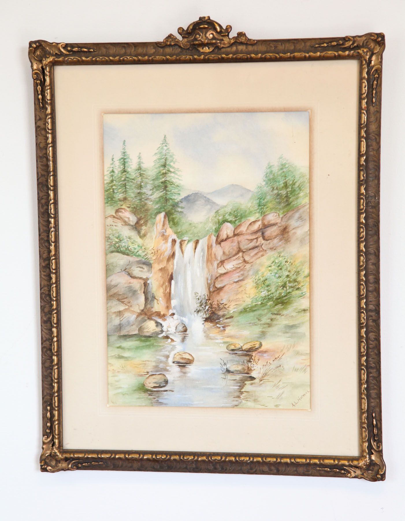 WATERFALL LANDSCAPE PAINTING