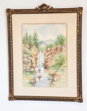 WATERFALL LANDSCAPE PAINTING (