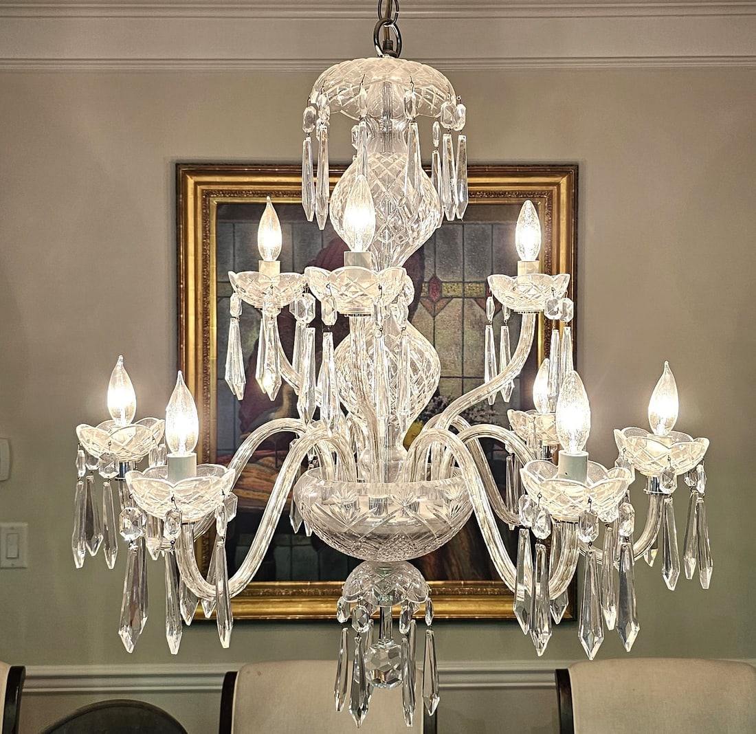 WATERFORD 9 ARM CRANMORE CRYSTAL