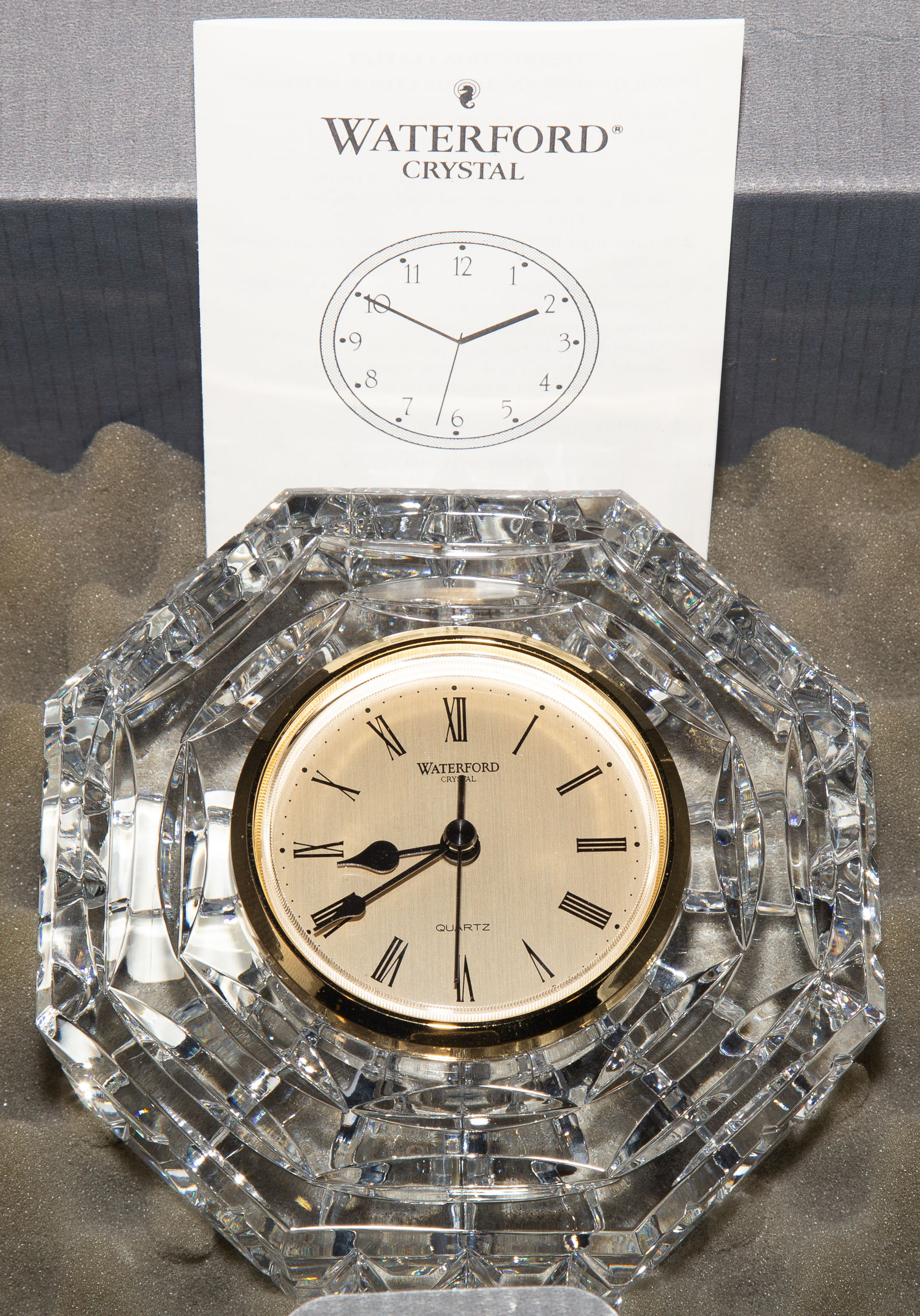 WATERFORD CRYSTAL DESK CLOCK In