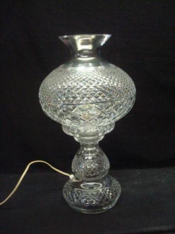 WATERFORD Crystal Hurricane Lamp.