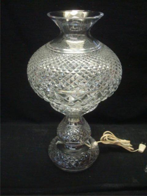 WATERFORD Crystal Hurricane Lamp.