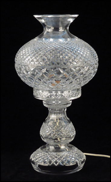 WATERFORD CRYSTAL HURRICANE LAMP.