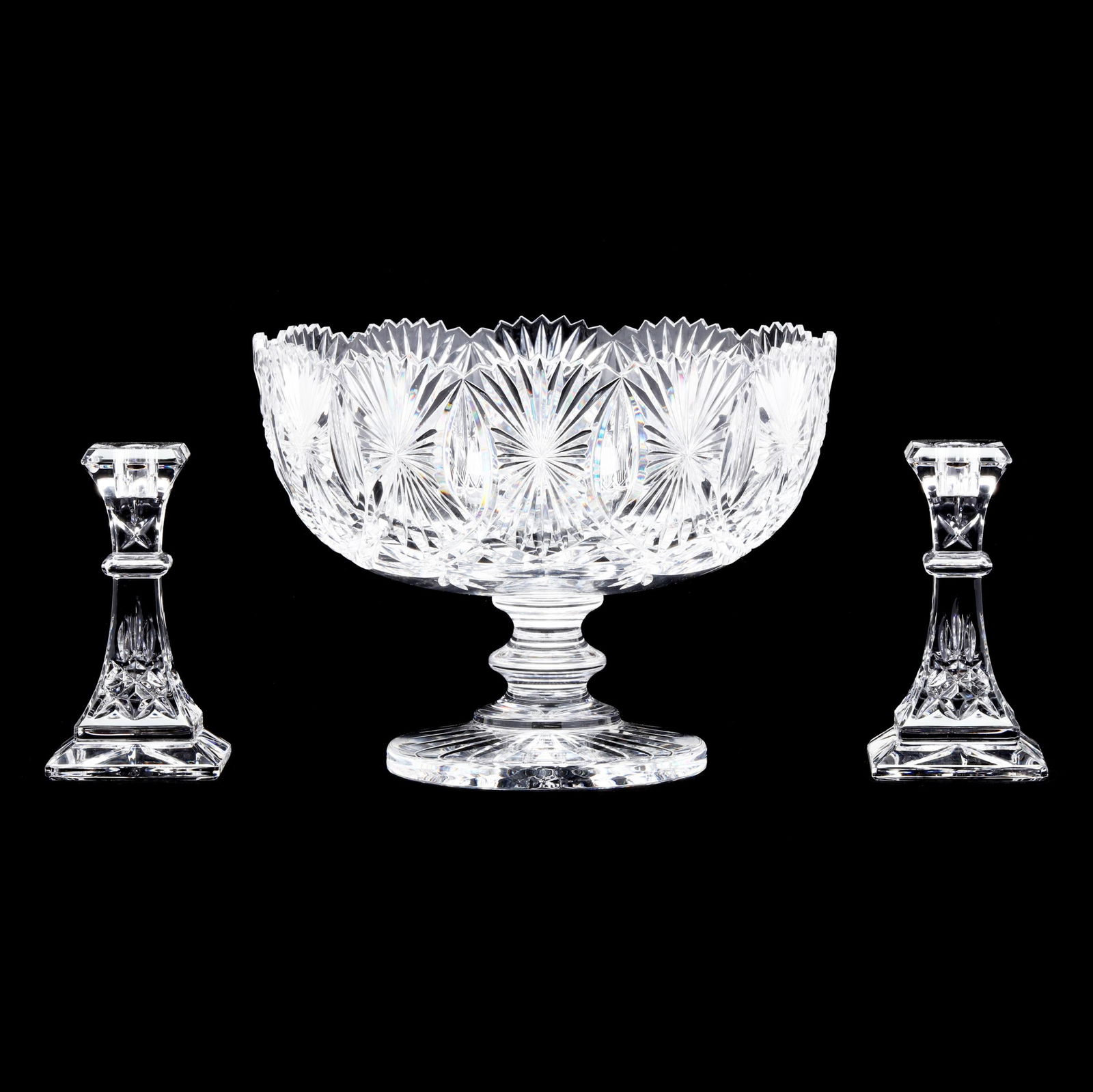WATERFORD CRYSTAL PEDESTAL BOWL AND
