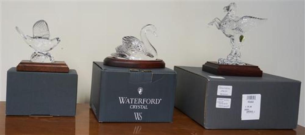 WATERFORD CRYSTAL PEGASUS, SWAN AND