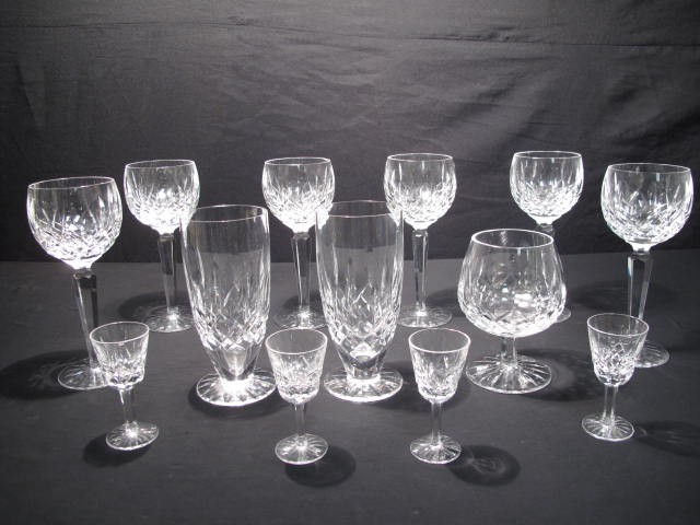 Waterford crystal stemware set.
