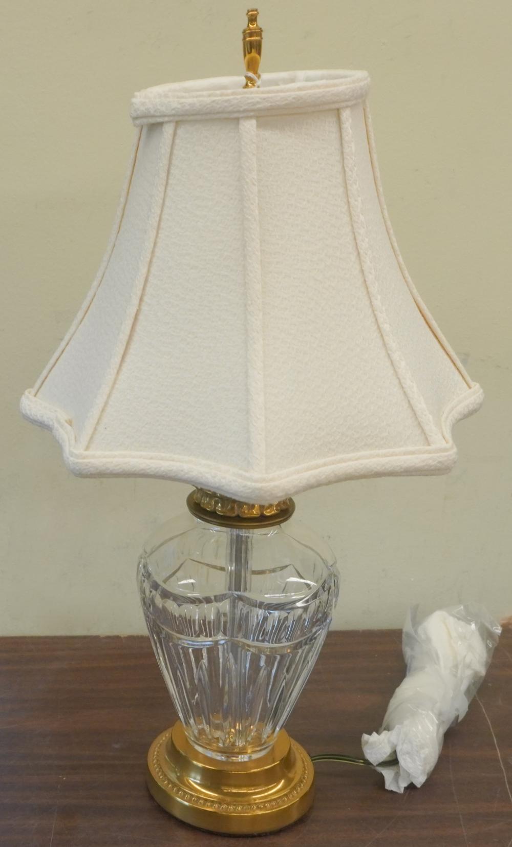 WATERFORD CRYSTAL TABLE LAMP, H: 22