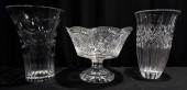 WATERFORD CRYSTAL: TWO VASES &