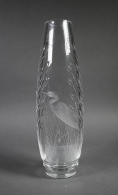 WATERFORD CRYSTAL VASE EGRET I