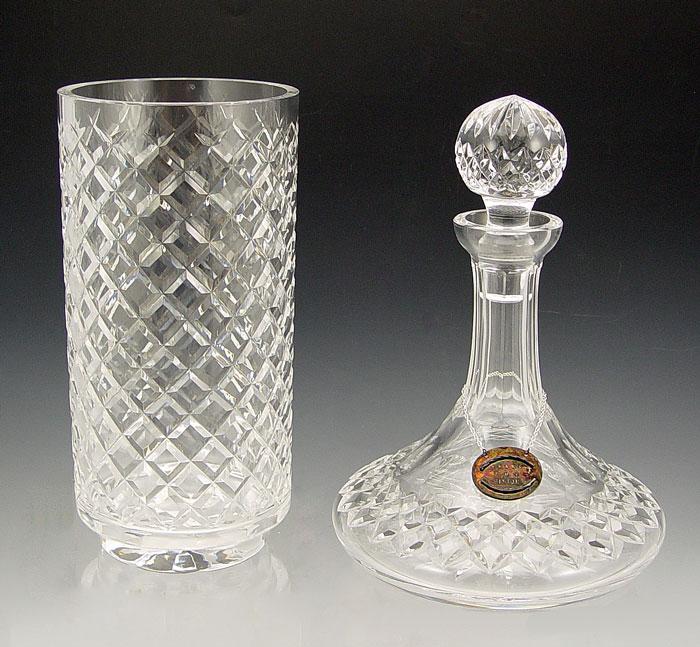 WATERFORD CRYSTAL VASE SHIPS