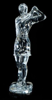 WATERFORD CRYSTAL WOMAN GOLFER