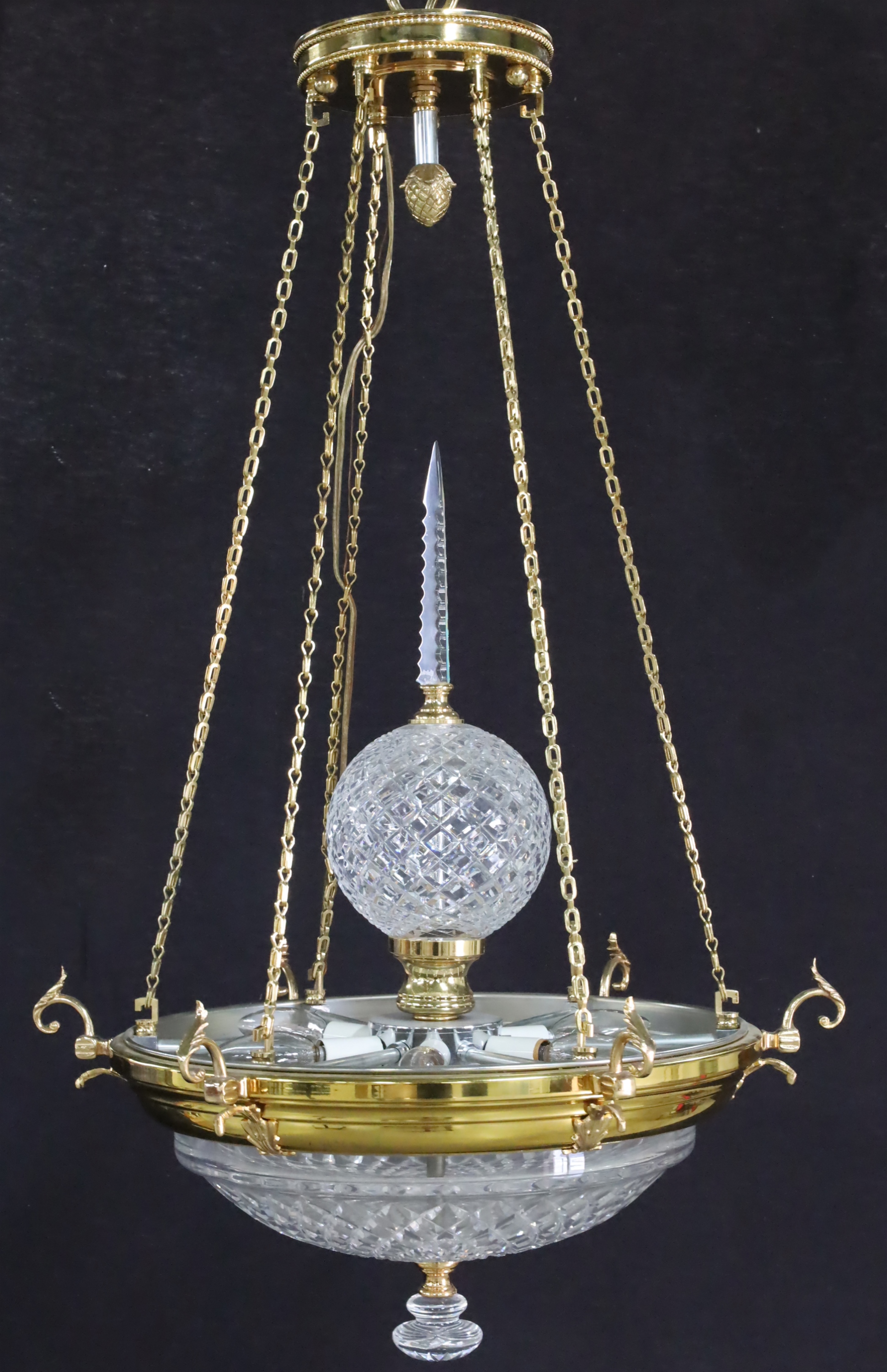 WATERFORD CUT CRYSTAL CHANDELIER