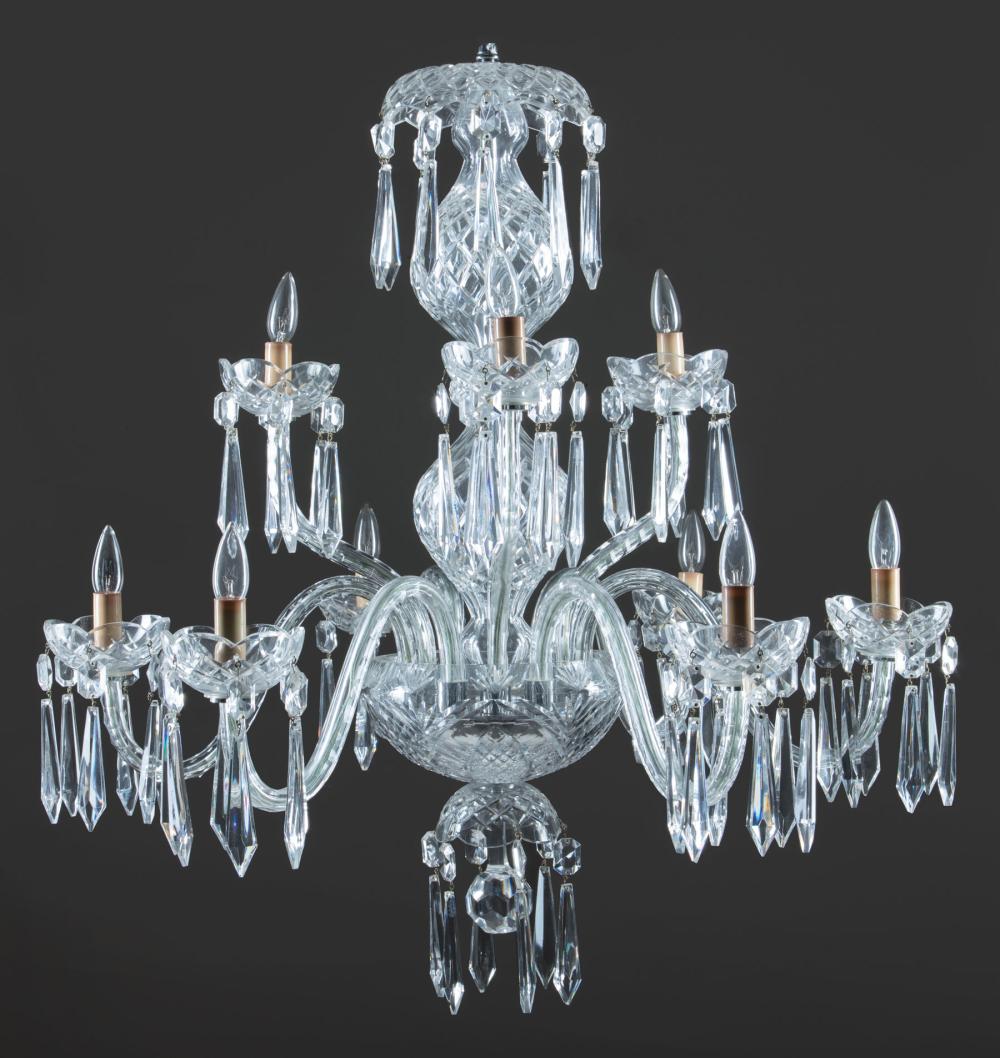 WATERFORD CUT CRYSTAL NINE-LIGHT